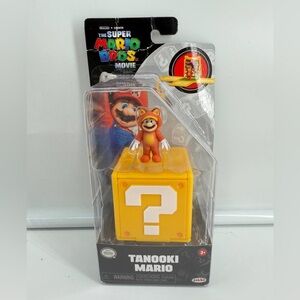 The Super Mario Bros Movie Tanooki Mario 1" Mini Figure 2023 Jakks Pacific New